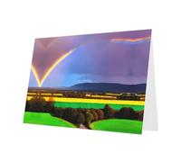 Pink YYHWHJDE Evening - Tarjeta de felicitación con estampado de arcoíris de 15,2 x 10,2 cm, diseño moderno y único para varias ocasiones