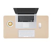PINKCAT Alfombrilla Ratón, Mouse Pad 80 * 40cm, PU Impermeable y Gamuza Antideslizante, Alfombrilla Escritorio para Oficina/Hogar/Juegos - Beige
