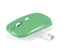 PINKCAT Ratón Bluetooth, 4.0 silencioso Bluetooth Ratón inalámbrico, para Windows, MacBook, Linux Office, Verde