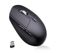 PINKCAT Ratón inalámbrico, 2,4 GHz, silencioso, ergonómico, con Receptor USB Nano, 3 dpi 1600, ratón óptico inalámbrico Ajustable para PC, portátil, Mac, MacBook, ratón inalámbrico, Color Negro