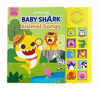 Pinkfong - Libro de sonido de 10 botones con canciones de animales de tiburón bebé, libros de aprendizaje interactivos para niños pequeños, juguetes de aprendizaje