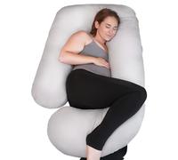 PinkFroggie Almohada para Embarazadas,Almohada de Cuerpo Entero en Forma de U y Soporte para la Maternidad,Cojin Embarazada Multifuncion Funda Ultrasuave Desenfundable y Lavable