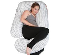 PinkFroggie Almohada para Embarazadas,Almohada de Cuerpo Entero en Forma de U y Soporte para la Maternidad,Cojin Embarazada Multifuncion Funda Ultrasuave Desenfundable y Lavable