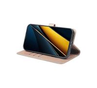 (PinkGold) Compatible For Xiaomi Poco X6 Pro 5G / Redmi K70E 5G Case Magnetic Clasp Four-Leaf Clover Leather Phone Cover