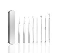 Pinkiou Quitar Puntos Negros, 8 Piezas Extractor Puntos Negros Limpia Poros y Puntos Negros Hay una Caja Para la Piel y la Nariz de la Cara