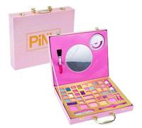 PINKIT Selfie Ring Suitcase, 1 Maletín Set Maquillaje con Espejo y Anillo Luminoso para Selfie