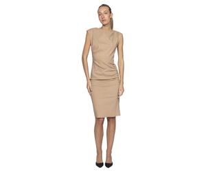PINKO- Abito Alissa- Dresses- Mujer- Beige- L- Abito Alissa