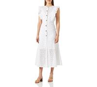 Pinko Admirable Vestido de algodón Bordado Informal, Z04_Blanco Brill, 50 para Mujer