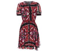 PINKO Aerografista Dress Black/red Multi Talla: 40 | Vestidos Midi Outlet | Mujer | Negro