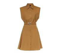 PINKO- Anaceta Abito Popeline- Dresses- Mujer- Marrón- XS- Anaceta Abito Popeline