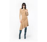 PINKO Babar Abito Jersey Crepe Mat Dark Latte Talla: S | Vestidos midi Outlet | Mujer |