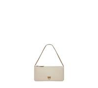 Pinko Becerro Plano Horizontal, Bolsa para Mujer, Z14q_Blanco Seda Oro Antiguo, Einheitsgröße