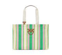 PINKO- Bolsa de compras de lona en Amarillo/Rosa/Verde- Bags- Mujer- Multicolor- ONE SIZE- Bolsa de compras de lona en Amarillo/Rosa/Verde