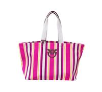 PINKO- Bolsa de compras de lona Fucsia/Amarillo/Blanco Antiguo- Bags- Mujer- Multicolor- ONE SIZE- Bolsa de compras de lona Fucsia/Amarillo/Blanco Antiguo