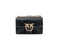 Pinko Bolso bandolera de charol negro para mujer, Negro , Talla única