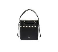 PINKO - Bolso bombonera pequeño de piel con detalles trenzados - Bags - Mujer - Negro - ONE SIZE -