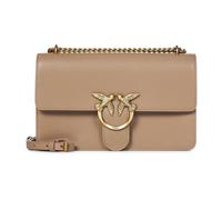 Pinko Love One Classic Bolso de hombro marrón claro, cuero, mujer