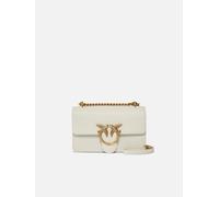 PINKO bolso bandolera Love One Mini DC S White - Antique Gold