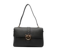 PINKO- Bolso de hombro de lujo de cuero en negro y oro- Bags- Mujer- Negro- ONE SIZE- Bolso de hombro de lujo de cuero en negro y oro