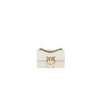 PINKO Bolso de hombro 'Love One Mini Dc Vitello Seta' blanco One Size EUR