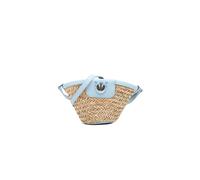 PINKO Bolso de mano 'Love Summer Bucket Rafia + Vitello Seta' piel One Size EUR