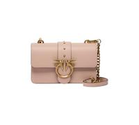 Pinko Love One Mini Bandolera rosa antiguo, cuero, mujer