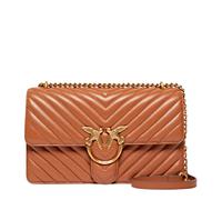 PINKO Love One Bolsa de hombro Piel 26.5 cm marrón
