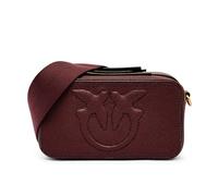 PINKO Camera Bag Mini, bolso de piel, 18 x 10 x 6 cm, 2 compartimentos, chocolate amaro