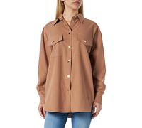 Pinko Camisa Líquido Ciclipa Blazer Casual, N33_Caffellatte SC, S para Mujer