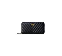 PINKO Cartera 'RYDER ZIP AROUND SHEEP NAPPA CHEVRON 100250 A0GK' negro One Size negro
