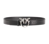 Pinko Cinturón Mujer Love Baya Simply Cinturón H3 Z99O Hebilla Plata Color Negro