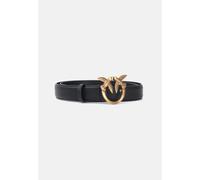 PINKO Cinturones Mujer Negro Cinturón Love Birds En Suave Piel De Seda Otoño