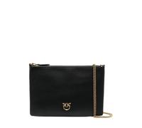 Pinko Bolso de mujer Flat Classic Piel de becerro seda Negro antiguo Gold Talla única