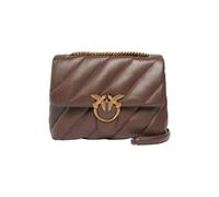 Pinko Cuero bolso bandolera bolso de hombro Love Puff Big CL Sheep Nappa Marrone Castano - Antique Gold marrón