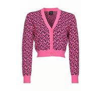 PINKO Delfino Cardigan Nude RosÉ & Classic Black Talla: XXL | Cárdigan Outlet | Mujer | Negro