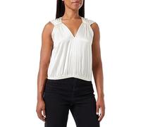 Pinko Fiscal Top Satin Stretch Chaleco de Moda, O62_Pergamino Past, 48 para Mujer