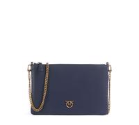 Pinko Flat Classic Bandolera azul oscuro, cuero, mujer