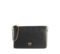 Pinko Flat Classic piel de becerro seda, bolso mujer, talla única, Z99q_negro-antiguo Gold, Talla única