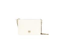 Pinko Flat Classic piel de becerro seda, bolso mujer, talla única, Z14q_white Seta-antique Gold, Talla única