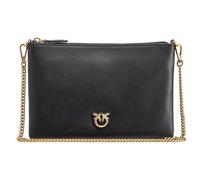 Pinko Flat Classic piel de becerro seda, bolso mujer, talla única, Z99q_negro-antiguo Gold, Talla única