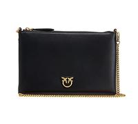 Pinko Flat Classic Simply 1 becerro, accesorios de viaje para mujer, talla única, Z99q_negro-antiguo Gold, Talla única