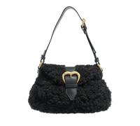 Pinko Jolene Shoulder - Mini becerro Crystal, bolso para mujer, Z99M_negro, limusina y chocolate dorado, Z99m_black limusina chocolate Gold