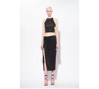PINKO Leningrado Gonna Jersey Fluido Drappeggiato Black Talla: S | Outlet | Mujer | Negro