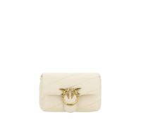 Pinko Love Baby Puff C Sheep Nappa, Bolsa Mujeres, Z14q_White Seta-Antique Gold, Talla única
