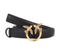 Pinko Love Berry H2 Belt Becerro Set Cinturón, Z99q_Negro-Antiguo Gold, XS para Mujer