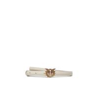 Pinko Love Berry H1 Belt becerro Cinturón, Z14Q_Blanco Seda-Antique Gold, L Mujer, Z14q_white seda-antique Gold, L