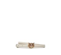 Pinko Love Berry H1 Belt becerro Cinturón, Z14Q_Blanco Seda-Antique Gold, L Mujer, Z14q_white seda-antique Gold, L