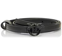 PINKO Love Berry H1 Belt Becerro Espejo Cinturón, Z99b_Black Limusine Block Color, S para Mujer