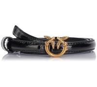 Pinko Love Berry H1 Belt Soft Naplack Cinturón mujer, Z99q_negro-antiguo Gold, S