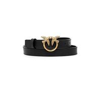 Pinko Love Berry Simply Belt H2 Vit. Cinturn, Z99q_Negro-Antiguo Gold, L para Mujer